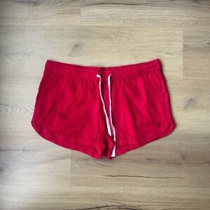Roxy Red Linen Shorts Size Large